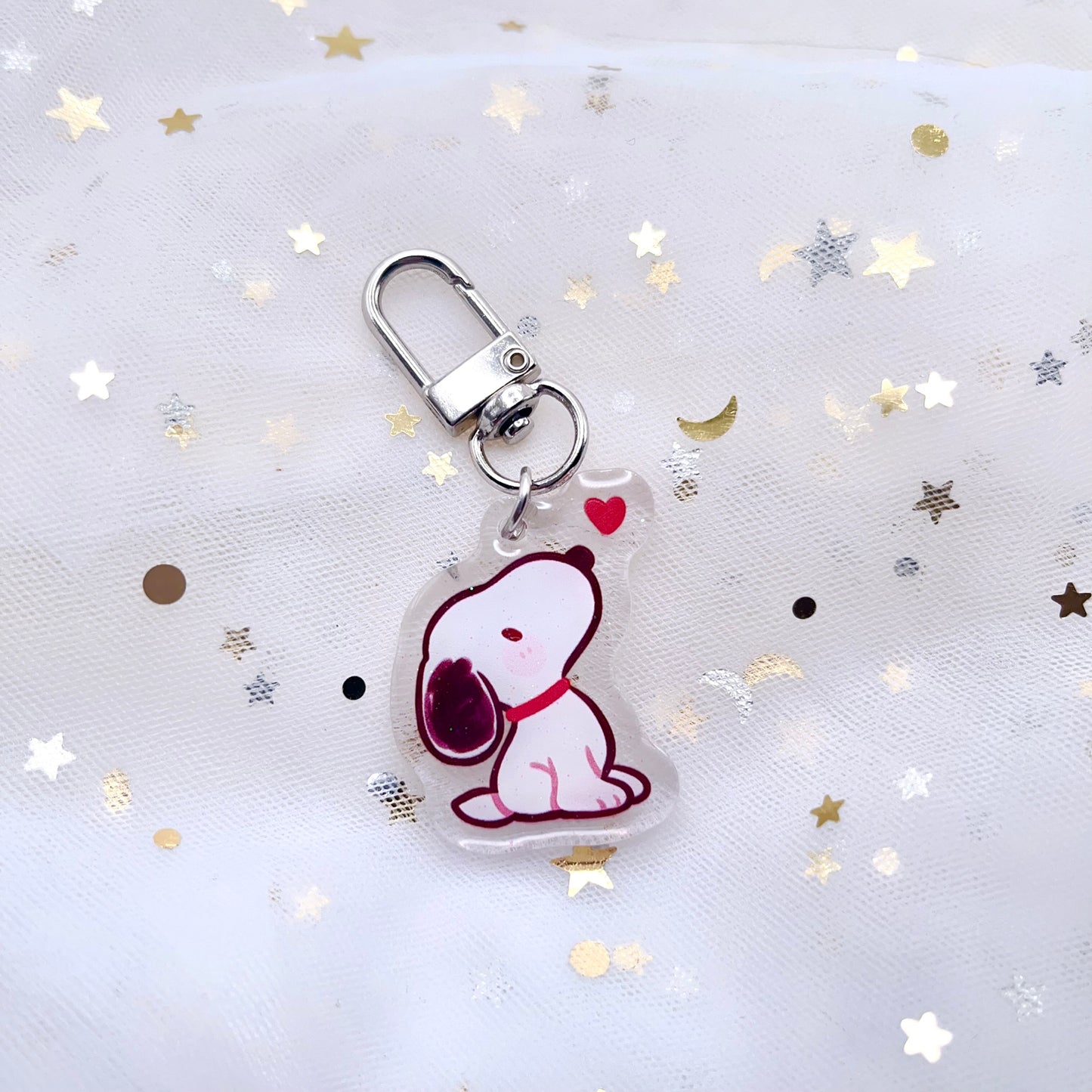 Snoopy Glitter Mini Keychains