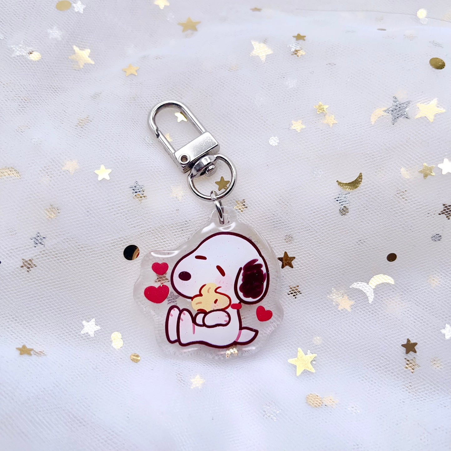 Snoopy Glitter Mini Keychains