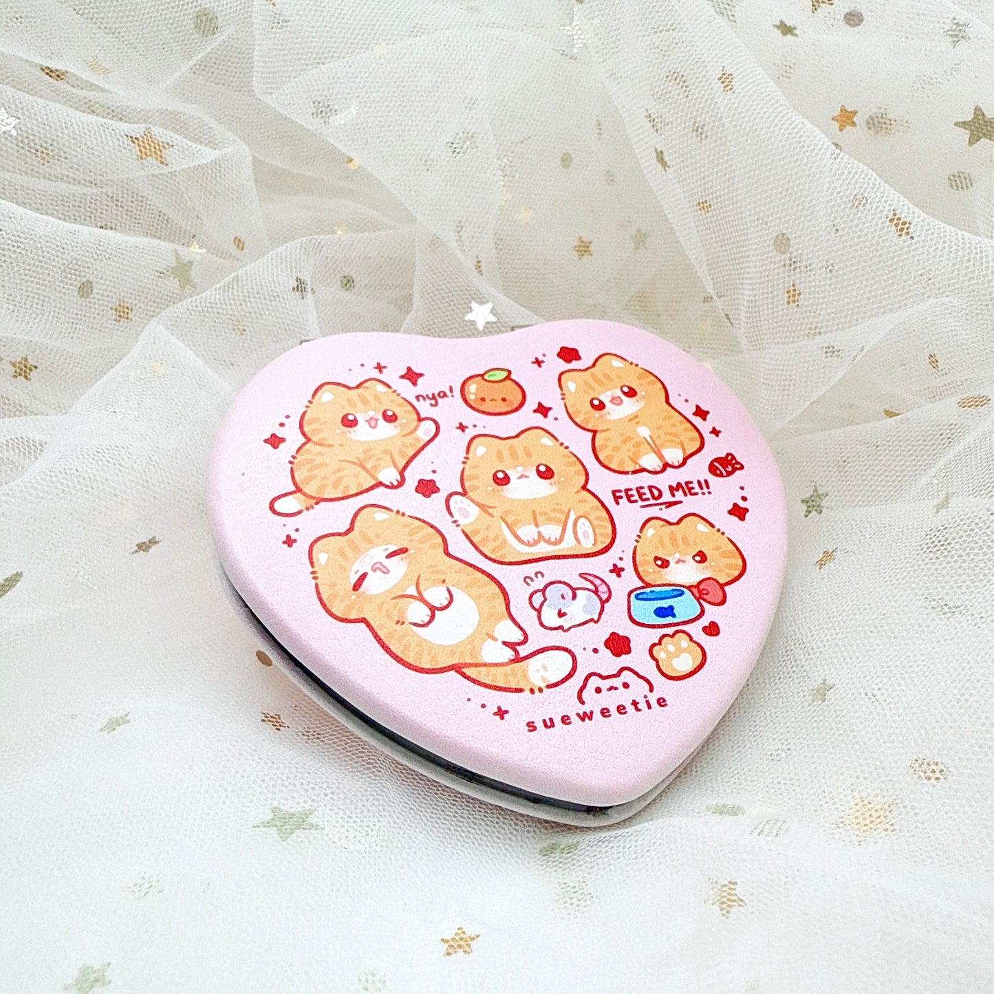Orange Cat Pocket Mirror