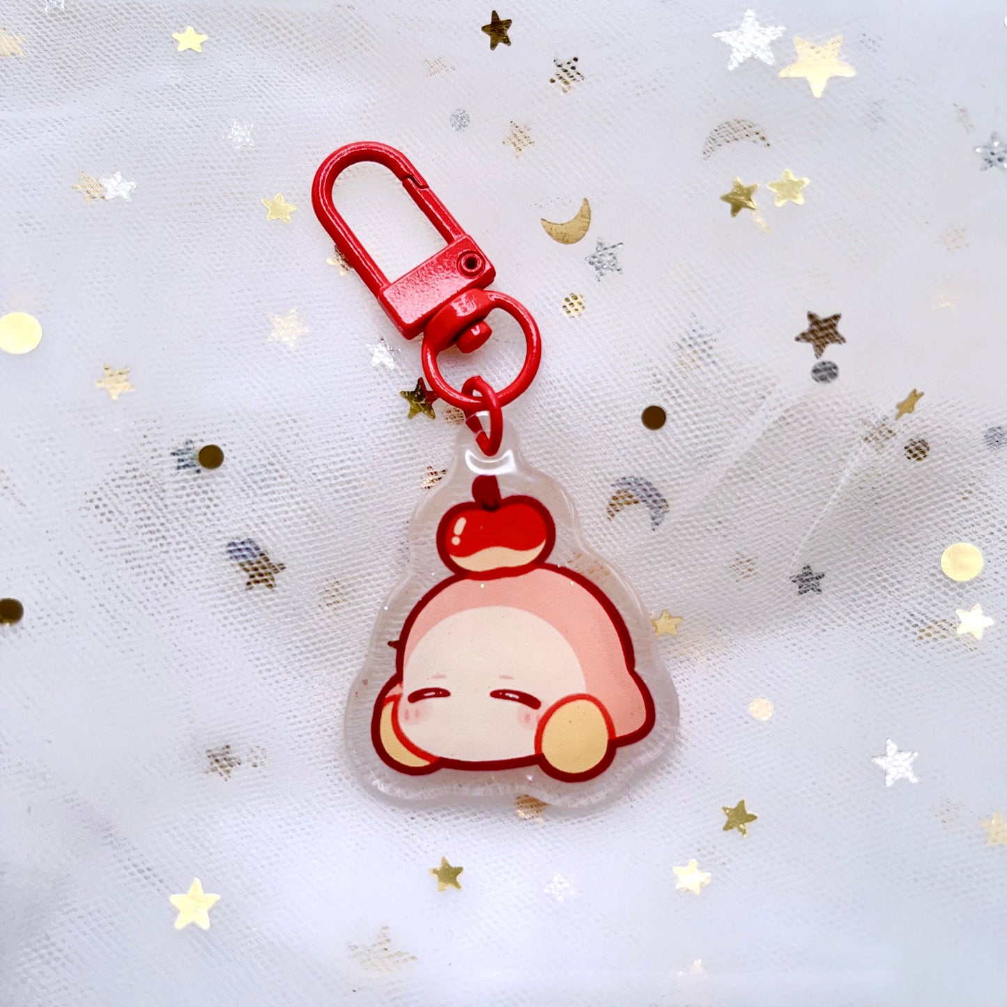 Kirby Glitter Mini Keychains