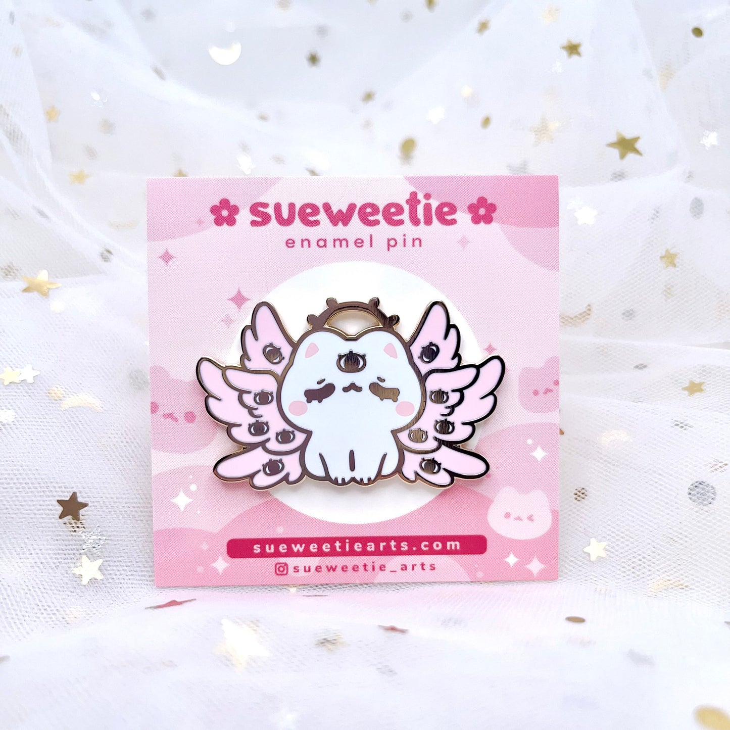 Biblically Accurate Angel Cat Enamel Pin