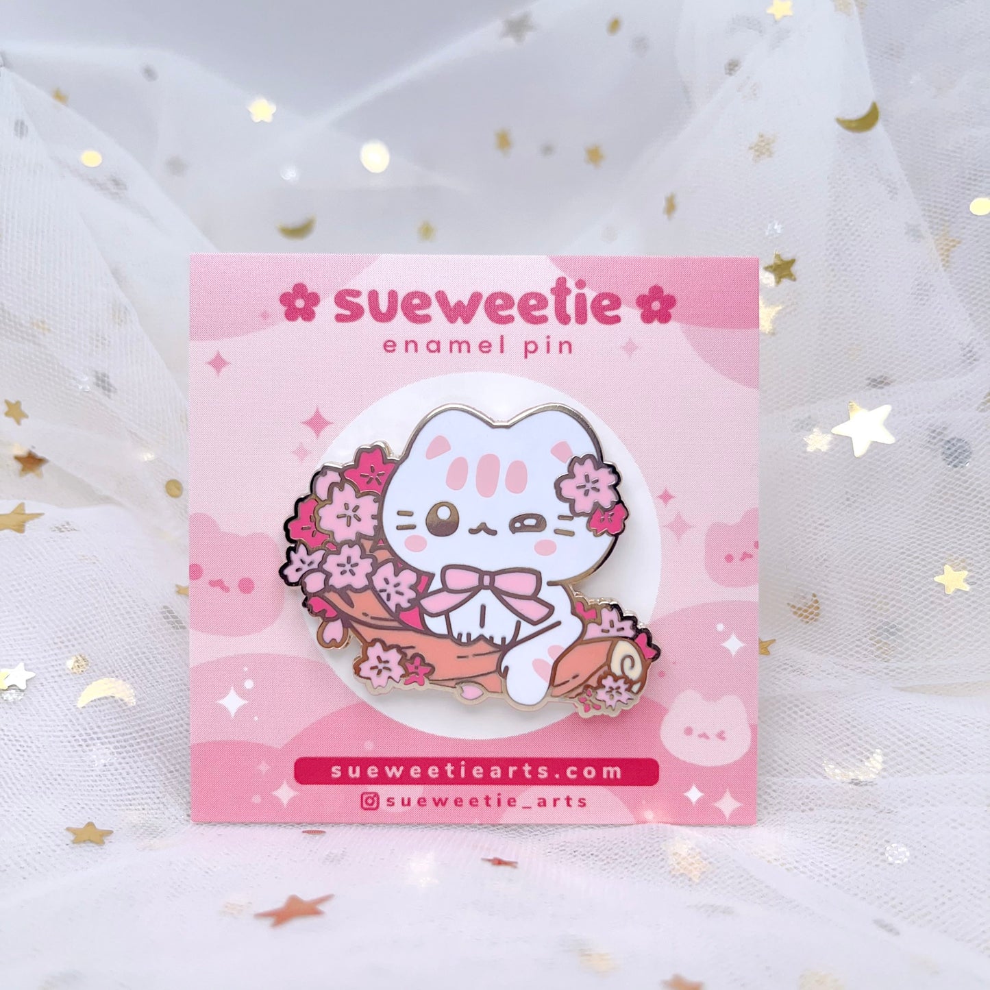 Sakura Cat Enamel Pin