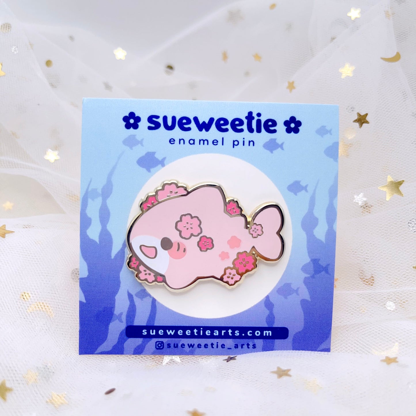 Sakura Shark Enamel Pin