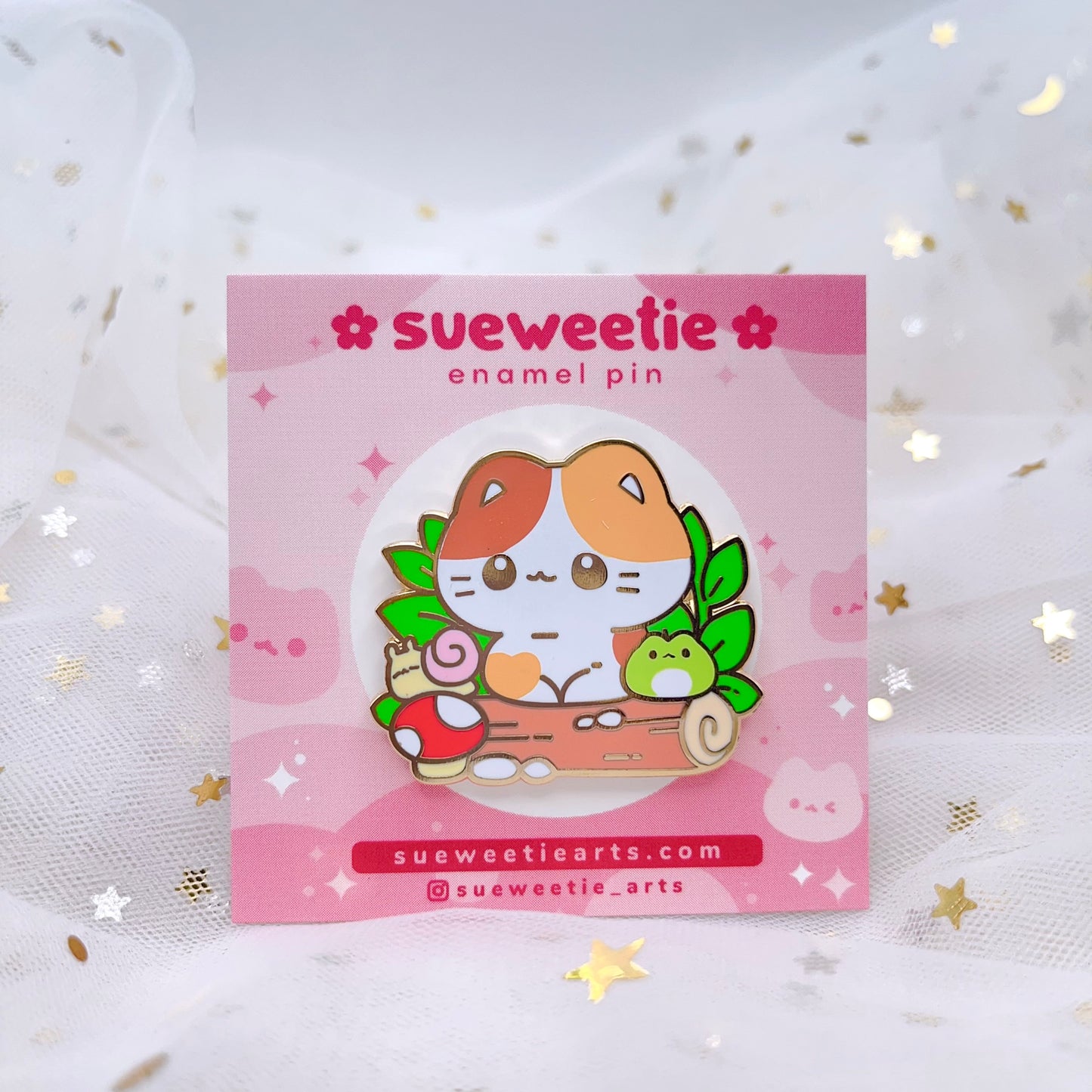 Forest Friends Cat Enamel Pin