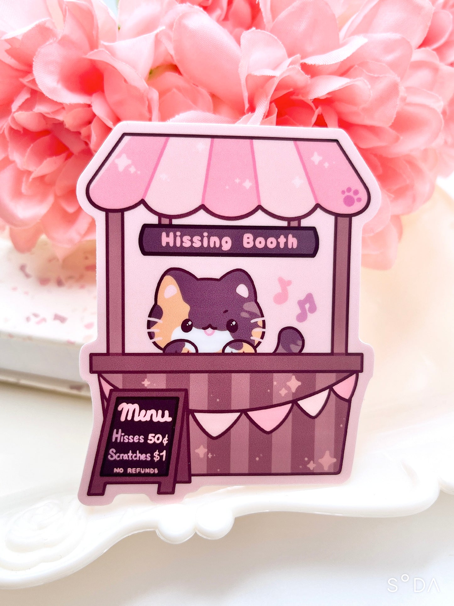 Cute Animal Booths Vinyl Sticker
