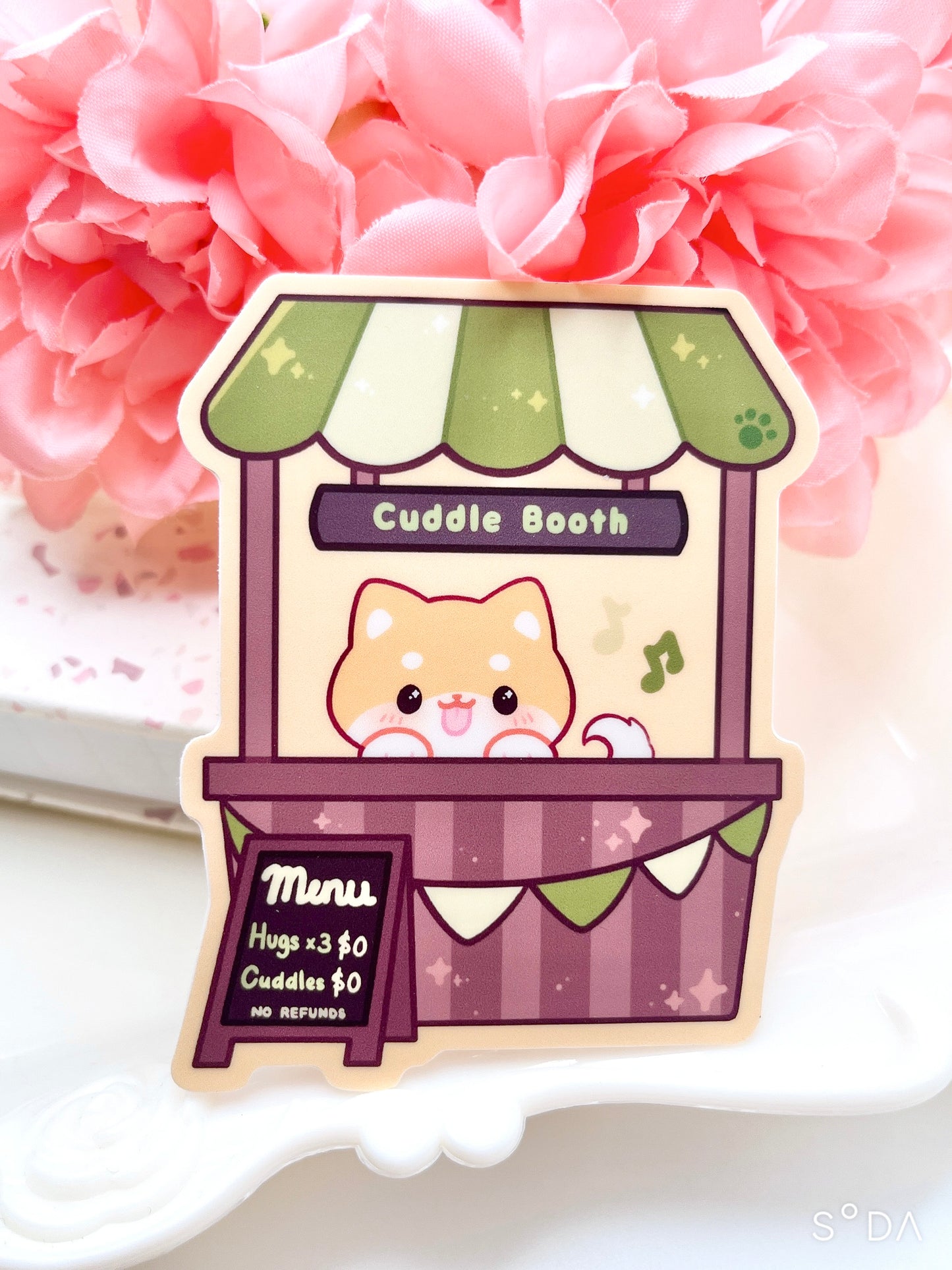Cute Animal Booths Vinyl Sticker