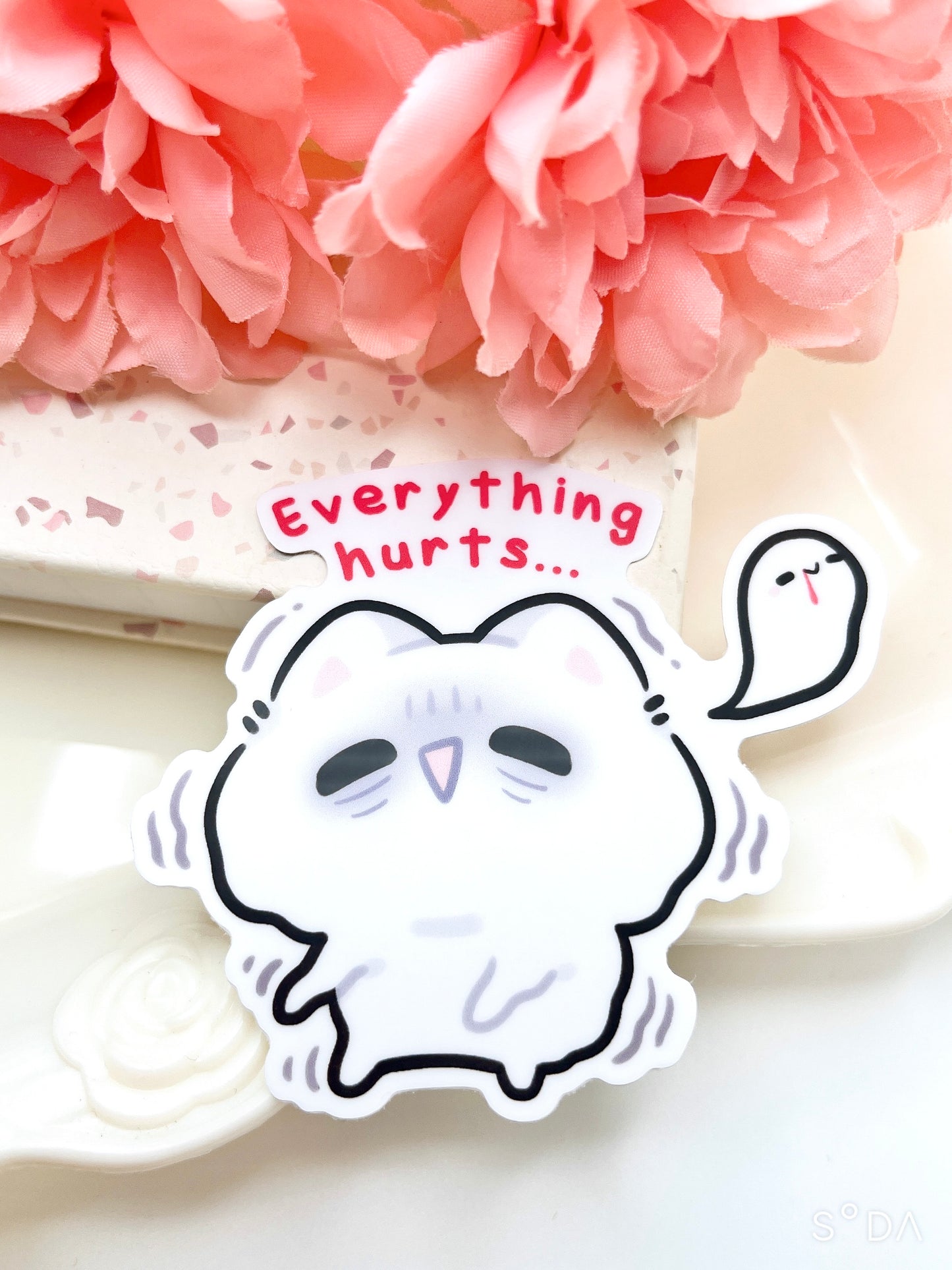 Everything Hurts Vinyl Sticker