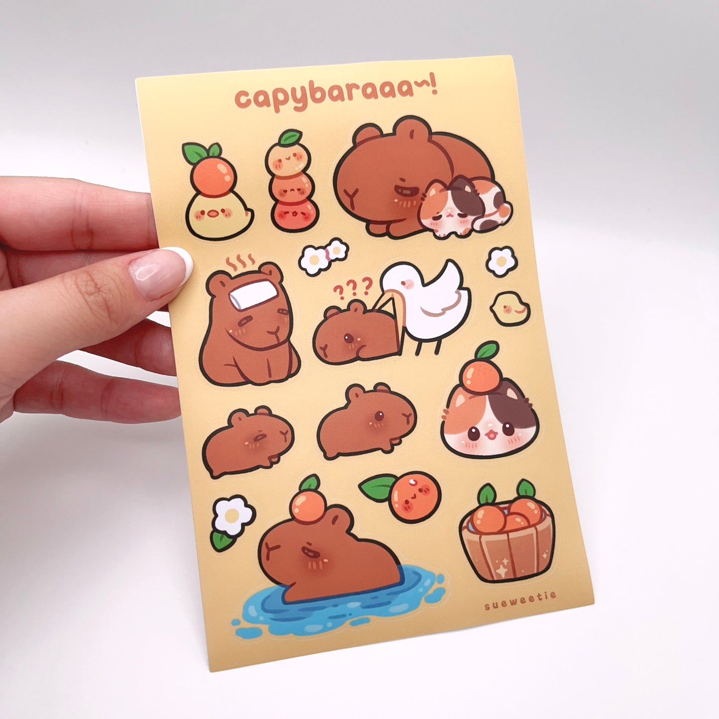 Capybara Sticker Sheet