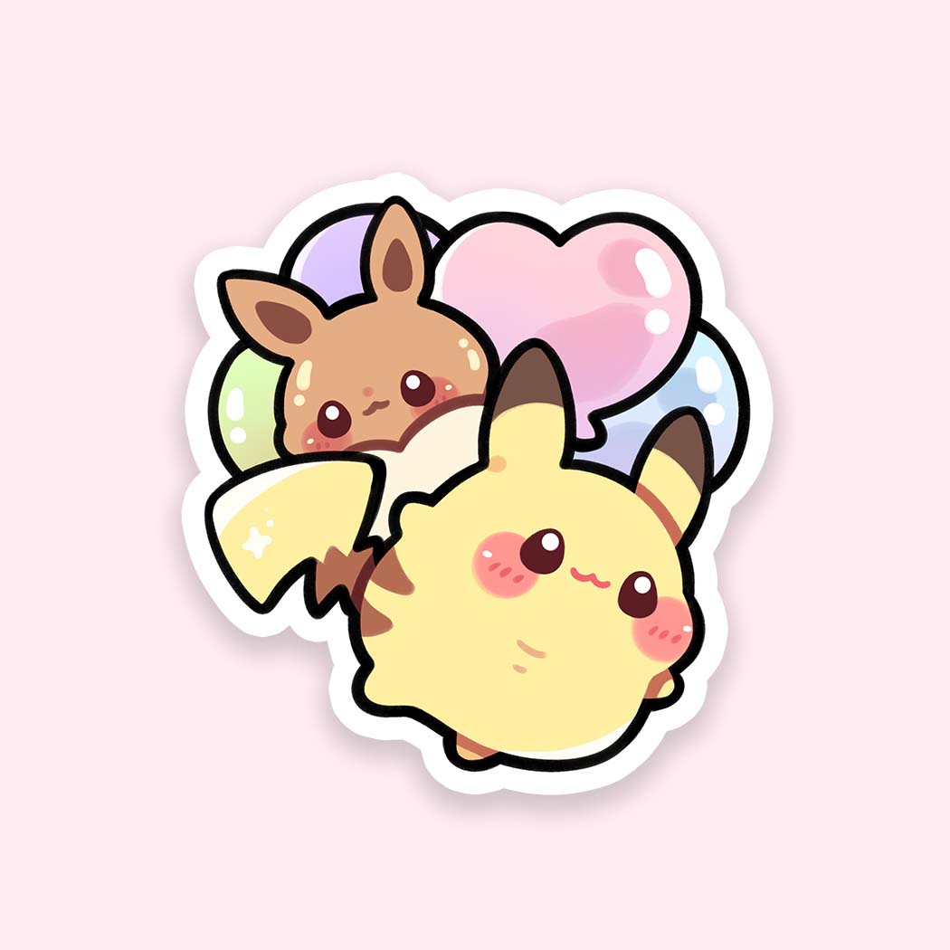 Balloon Pika Vinyl Sticker