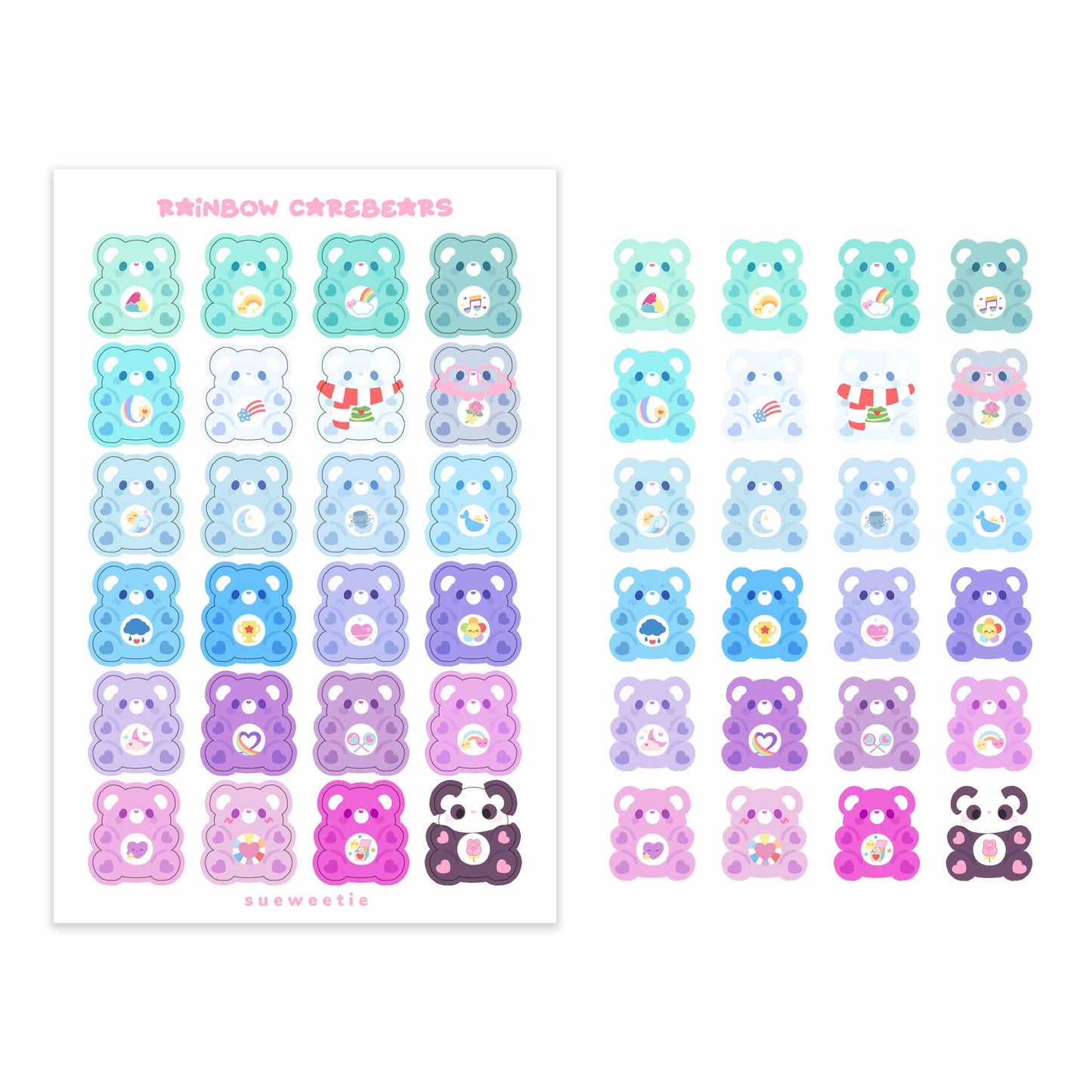 Rainbow Bears Sticker Sheets