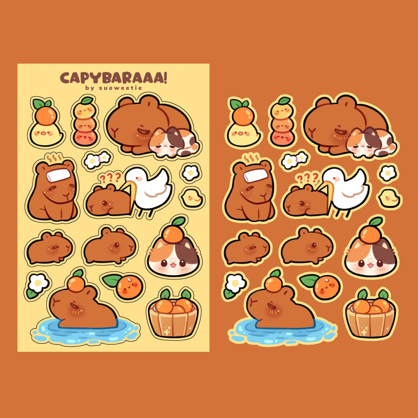 Capybara Sticker Sheet
