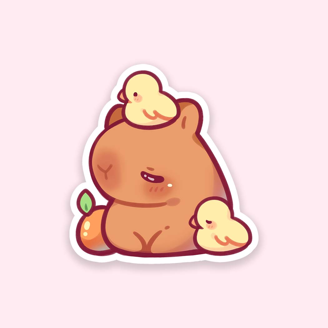Capybara Friends Vinyl Sticker