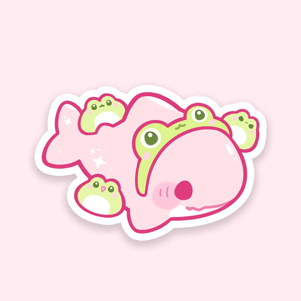 Froggie Shark Vinyl Sticker