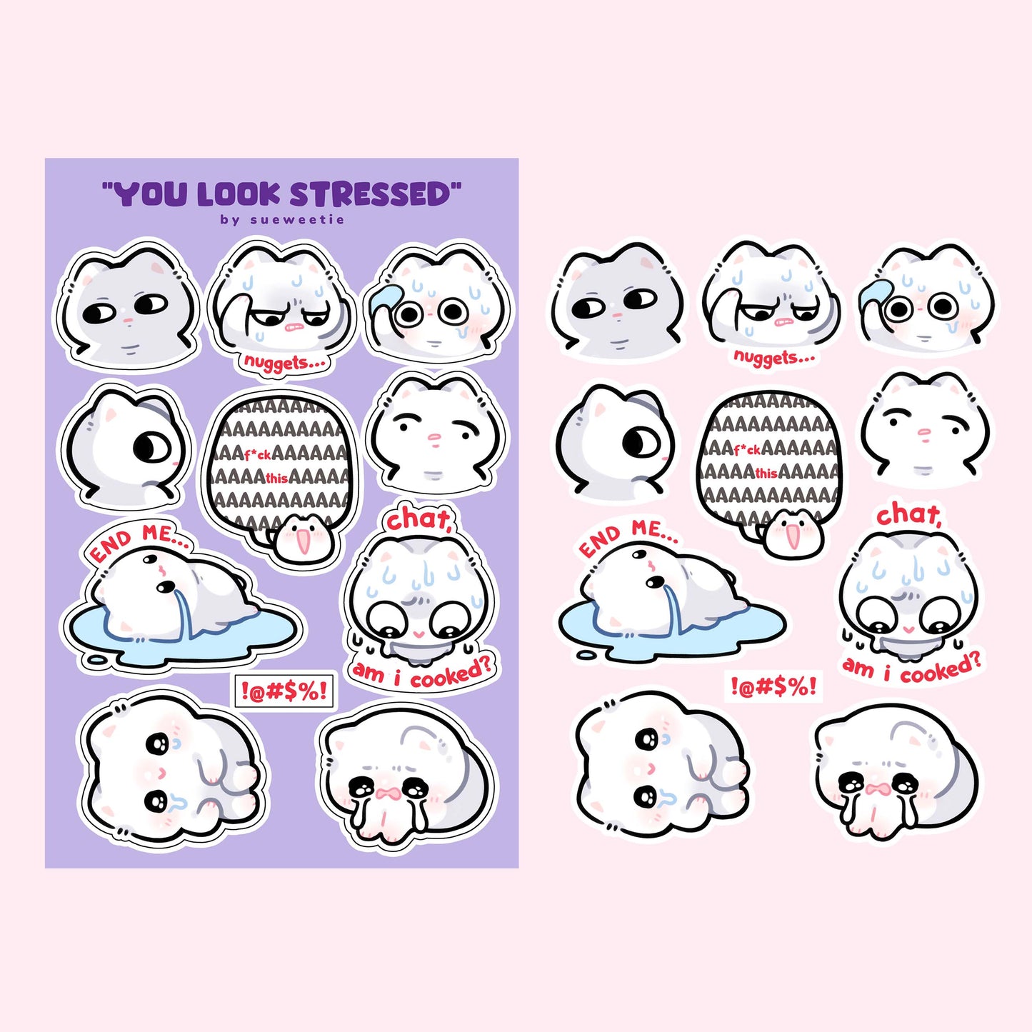 Stressed Sticker Sheet