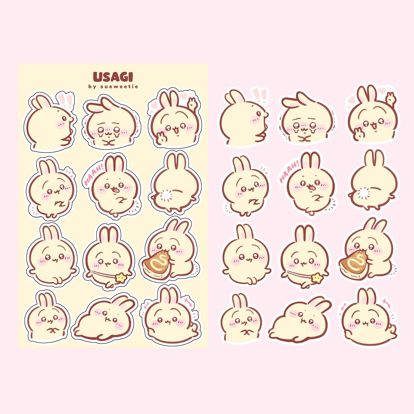 Yellow Bunny Sticker Sheet