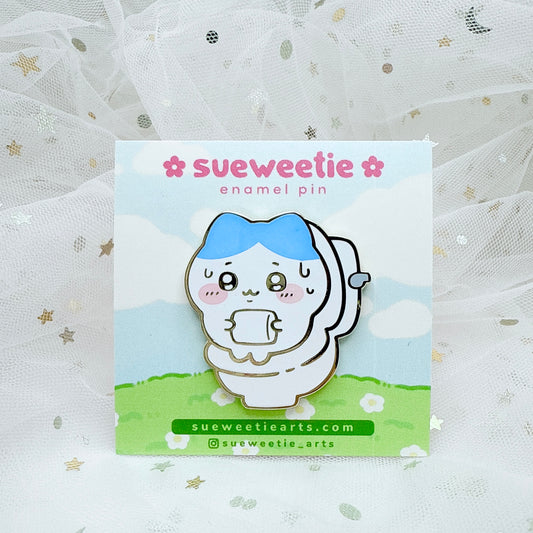 Hachiware Toilet Enamel Pin