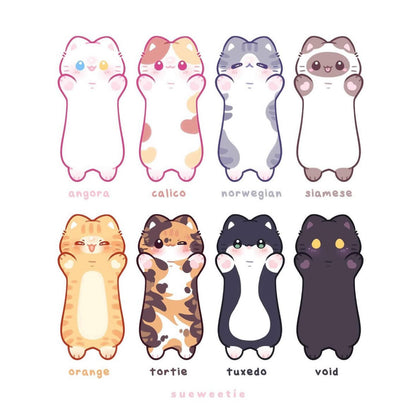 Long Cats Glitter Keychain
