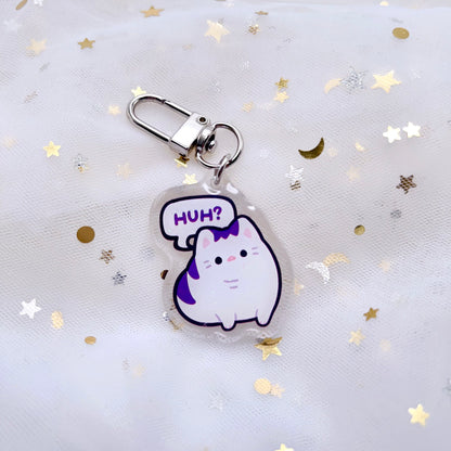 Tiktok Meme Cats Glitter Mini Keychains