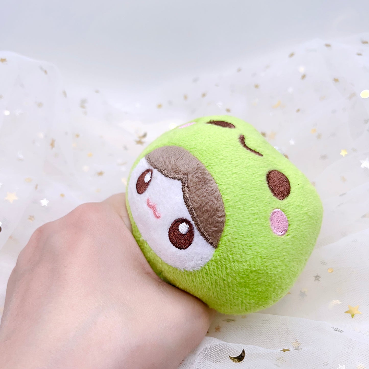 Frog Cat Plush Keychain