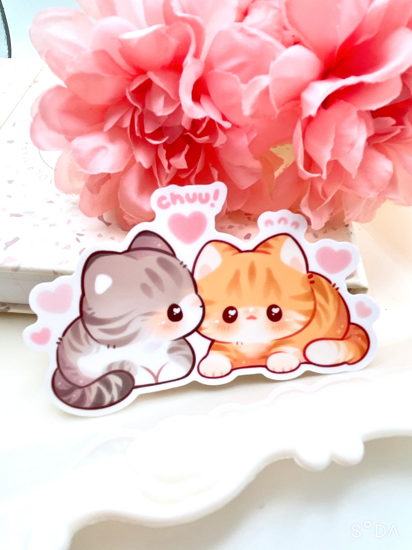 Cat Friends Vinyl Sticker