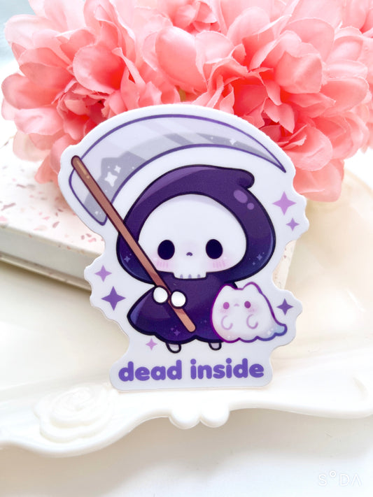 Grim Reaper Dead Inside Vinyl Sticker