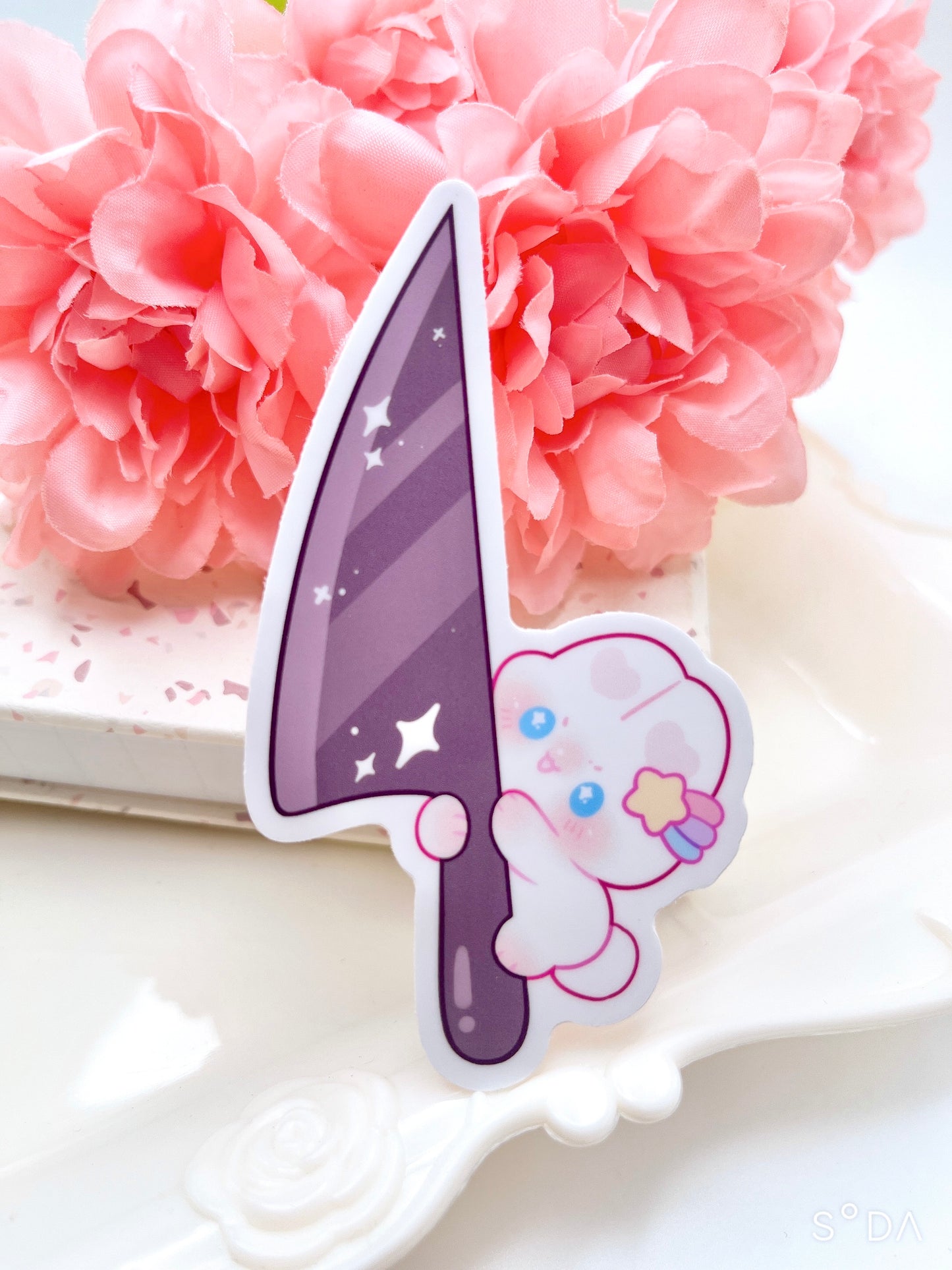 Stabby Bunny Vinyl Sticker