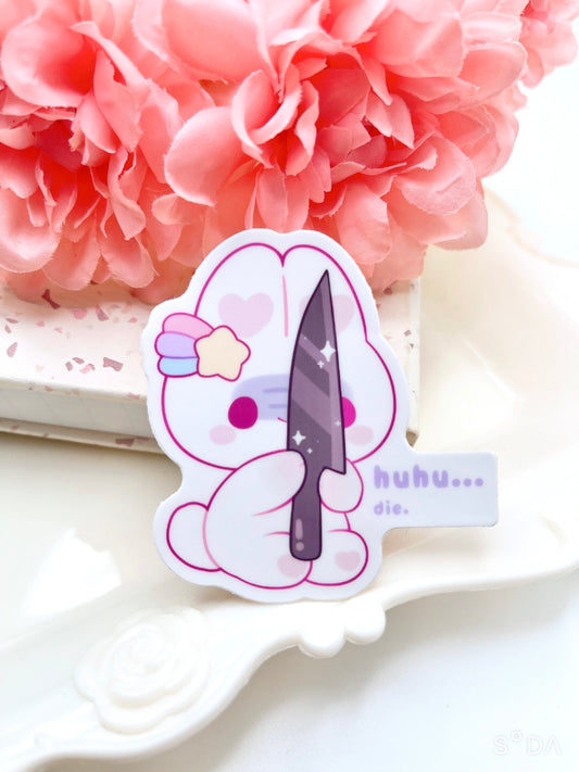 Bunny Knife Vinyl Sticker