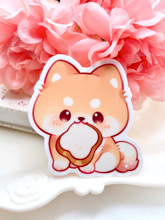 Shiba Bread Vinyl Sticker