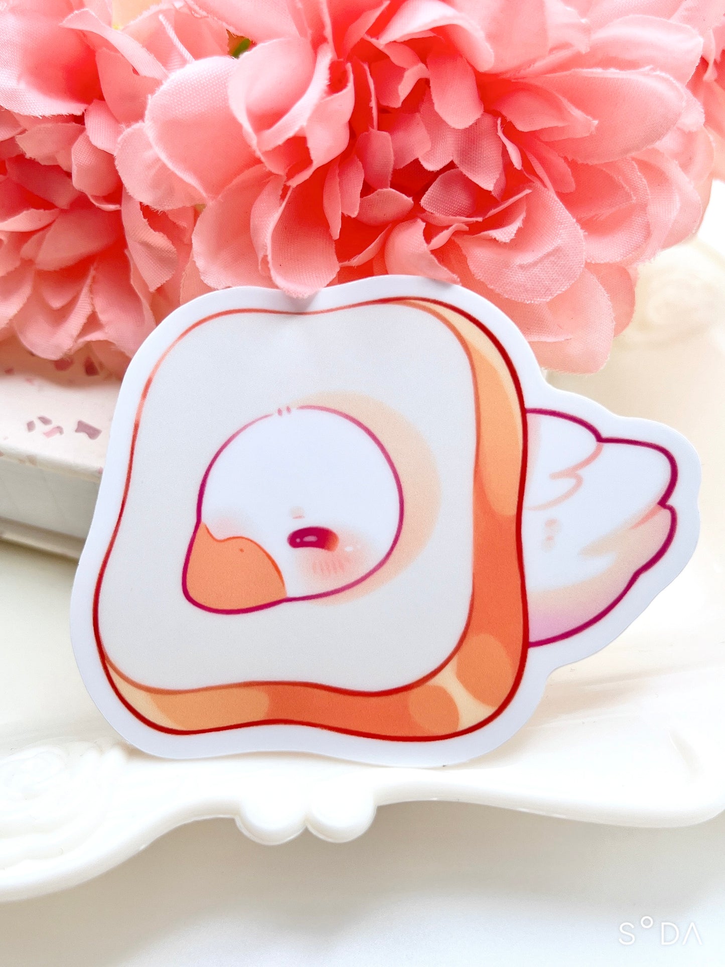 Bread Duck Vinyl Sticker