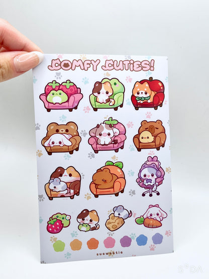 Comfy Cuties Sticker Sheet