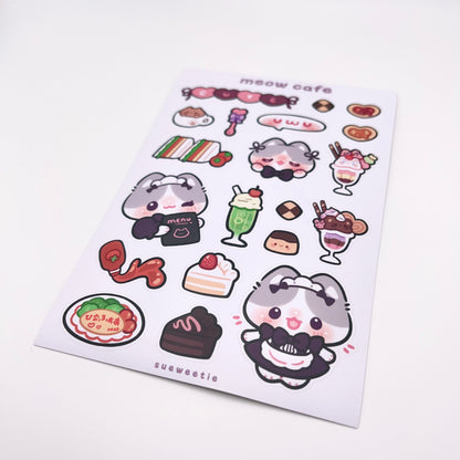 Meow Cafe Sticker Sheet