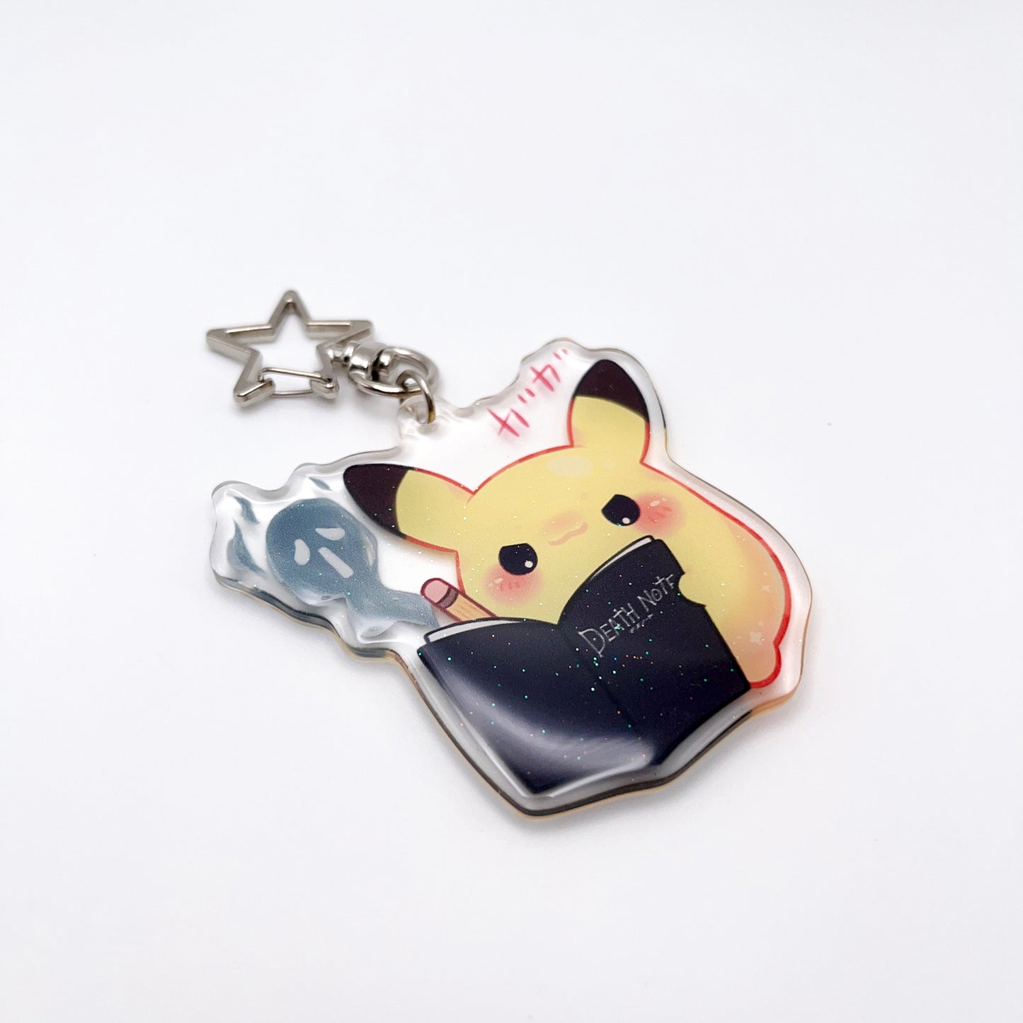 Evil Pika Glitter Keychain