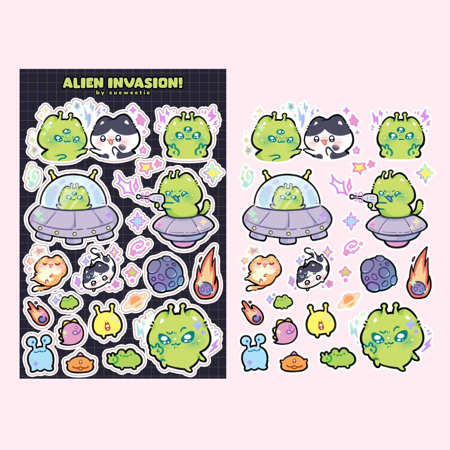 Alien Invasion Sticker Sheet