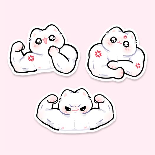 Stronk Cat Vinyl Stickers