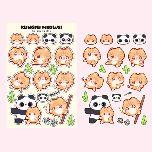 Kungfu Meows Sticker Sheet