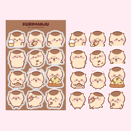 Brown Honey Badger Sticker Sheet