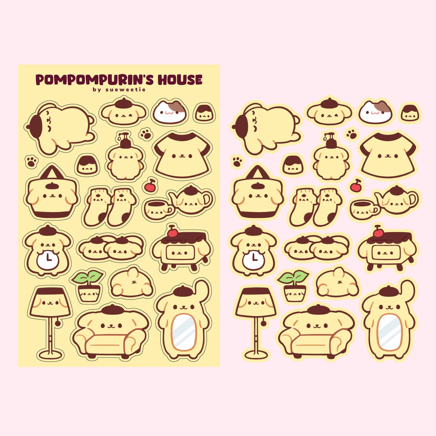 Pompompurin's House Sticker Sheet