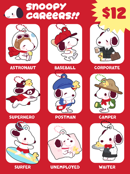 [GACHA] Snoopy Puffy Keychains