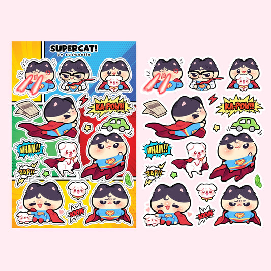Super Cat Sticker Sheet