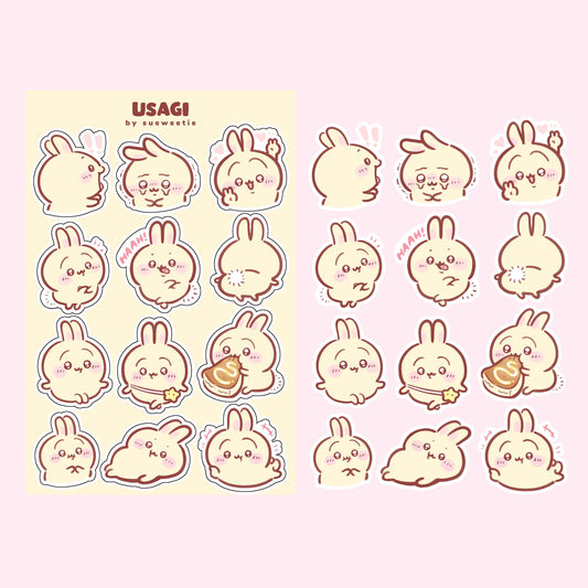 Yellow Bunny Sticker Sheet