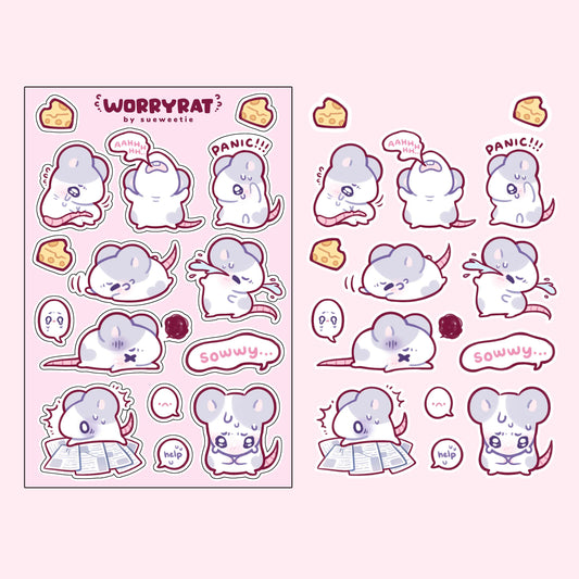 Worry Rat Sticker Sheet